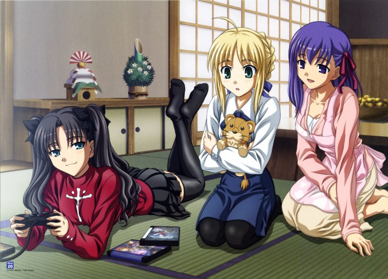 Bishojo žaidimai: Žaidimo Fate/Stay Night (Type-Moon, 2004) merginų atvaizdavimo specifika - šukuosenos, aprangos, aksesuarai ir emocijos kaip paveikumo elementai