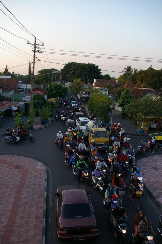 Usual traffic in Yogyakarta